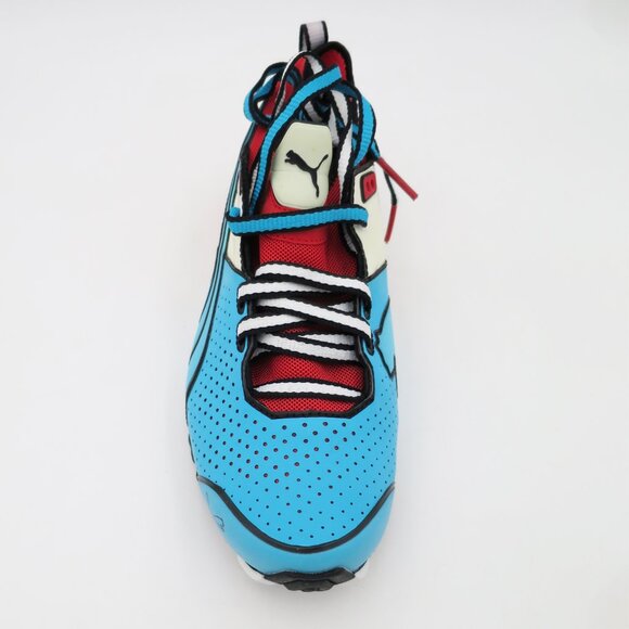 NIB Puma Toori Run C Anime-Inspired Sneaker Blue-White-Flame Scarlet Mens Size 7 - Picture 10 of 16